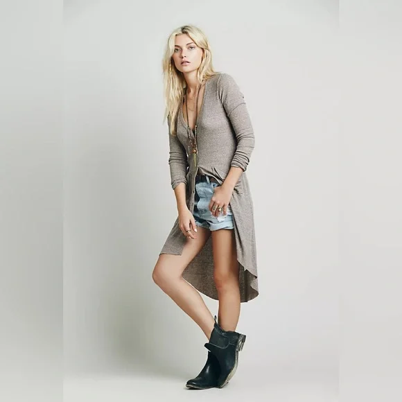 Free People ribbed up maxi cardigan - Picture 2 of 6